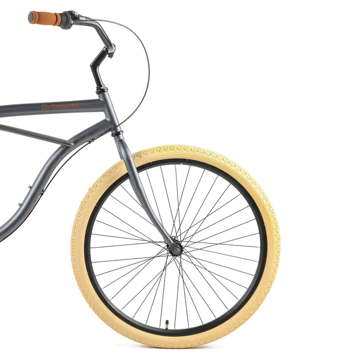 Retrospec Chatham Beach Cruiser 3-Speed 26" - Matte Graphite/Beige 2022