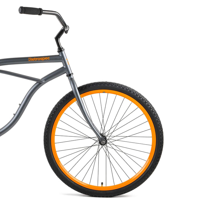 Retrospec Chatham Beach Cruiser 1-Speed 29" - Matte Graphite/Orange 2022