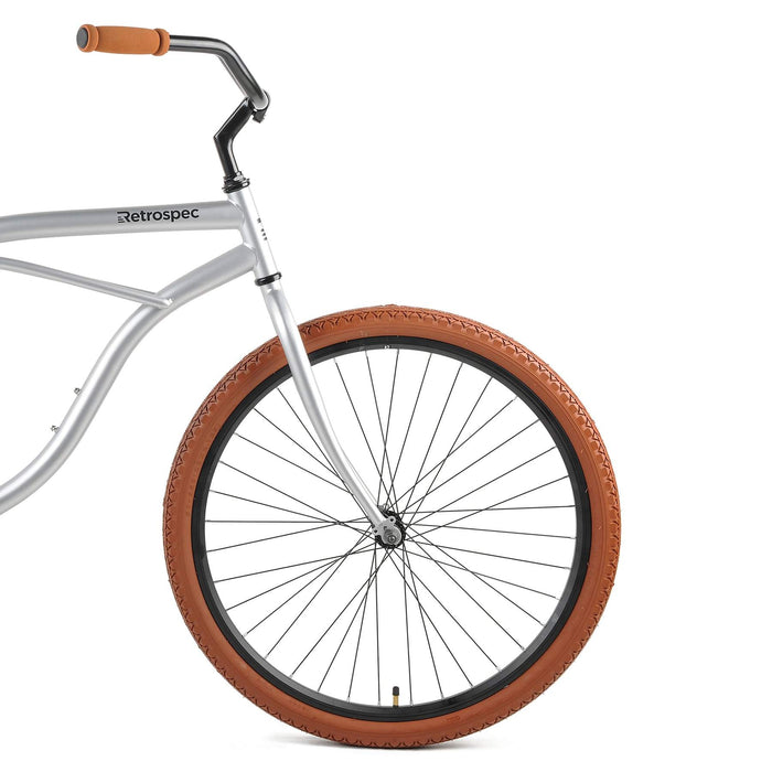 Retrospec Chatham Beach Cruiser 1-Speed 29" - Matte Silver/Cardinal 2021