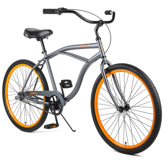 Retrospec Chatham Beach Cruiser 3-Speed 26" - Matte Graphite/Orange 2022