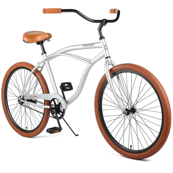 Retrospec Chatham Beach Cruiser 1-Speed 29" - Matte Silver/Cardinal 2021