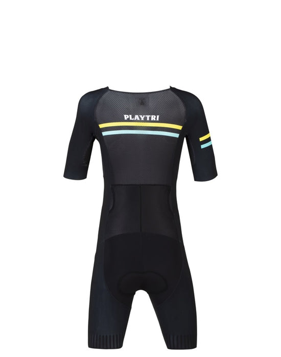 Playtri Women's Sleeved Tri Suit Black