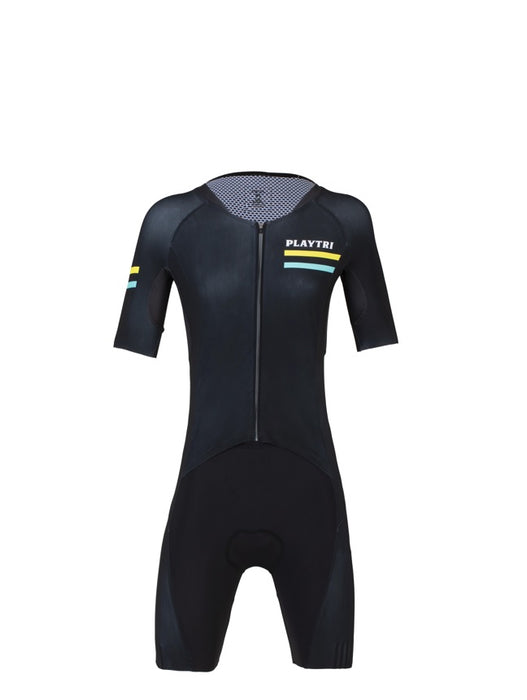 Playtri Women's Sleeved Tri Suit Black