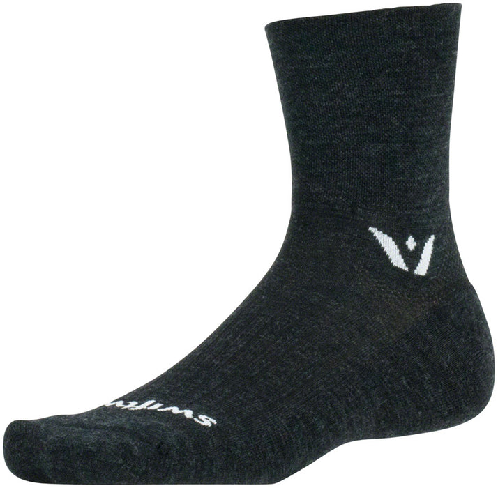 Swiftwick Pursuit Four Wool (Quarter Crew) Socks - Black