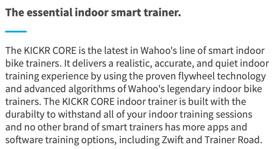 Wahoo KICKR Core Smart Trainer