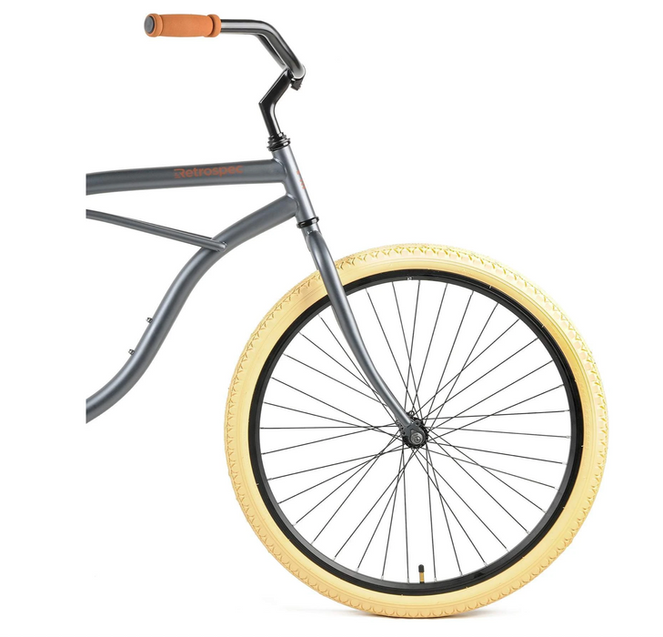 Retrospec Chatham Beach Cruiser 1-Speed 26" - Matte Graphite/Beige 2021