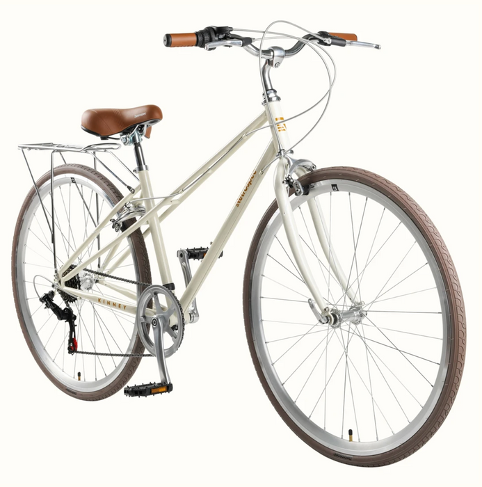 Retrospec Kinney-Mixte City Bike 7-Speed Shimano Tourney - Eggshell 2022