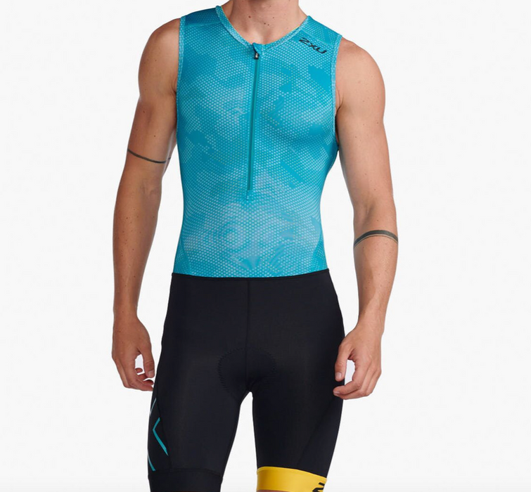 2XU Men's Core Trisuit - Black/Pacific