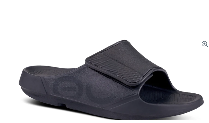 OOFOS OOAHH SPORT FLEX SANDAL- MATTE BLACK