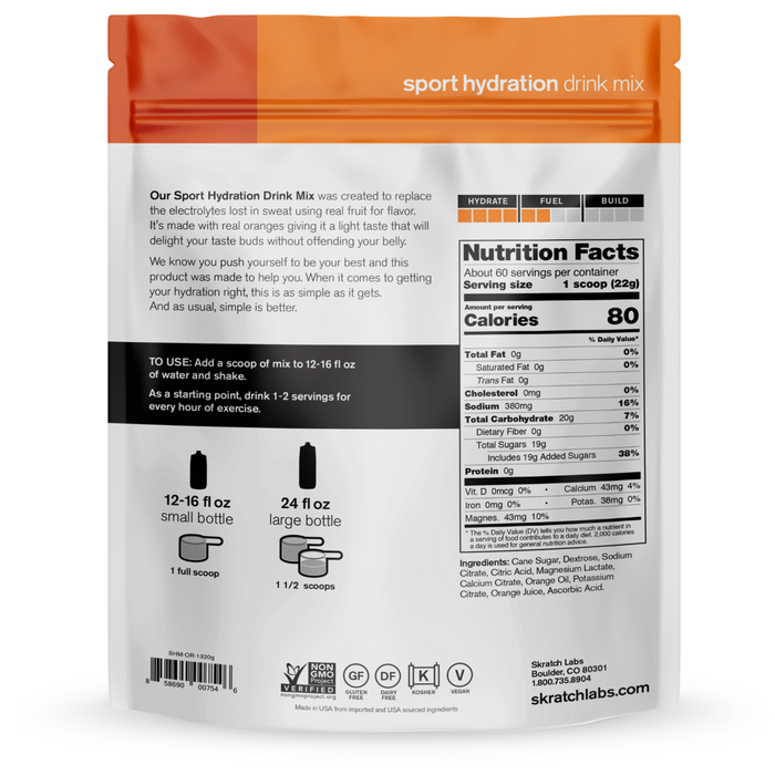 Skratch Labs Sport Hydration Mix 20 Servings - Oranges