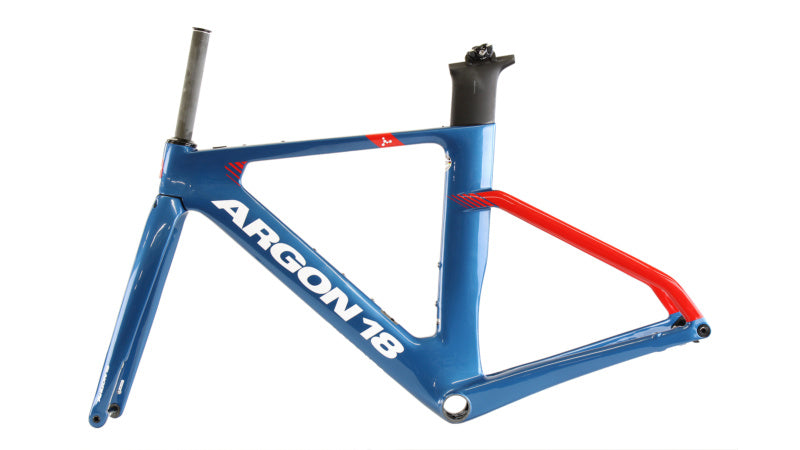 Argon 18 E-117 Tri Disc Frameset - Blue/Red 2023