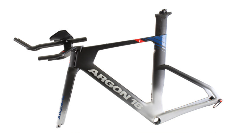 Argon 18 E-118 Tri + Disc Frameset - Black Frozen to Grey Matte 2023