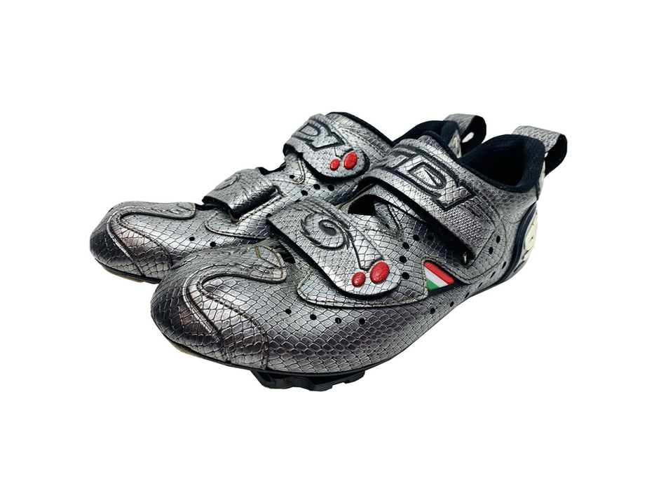 Sidi T2 Carbon Mamba Silver Snake Triathlon Shoes