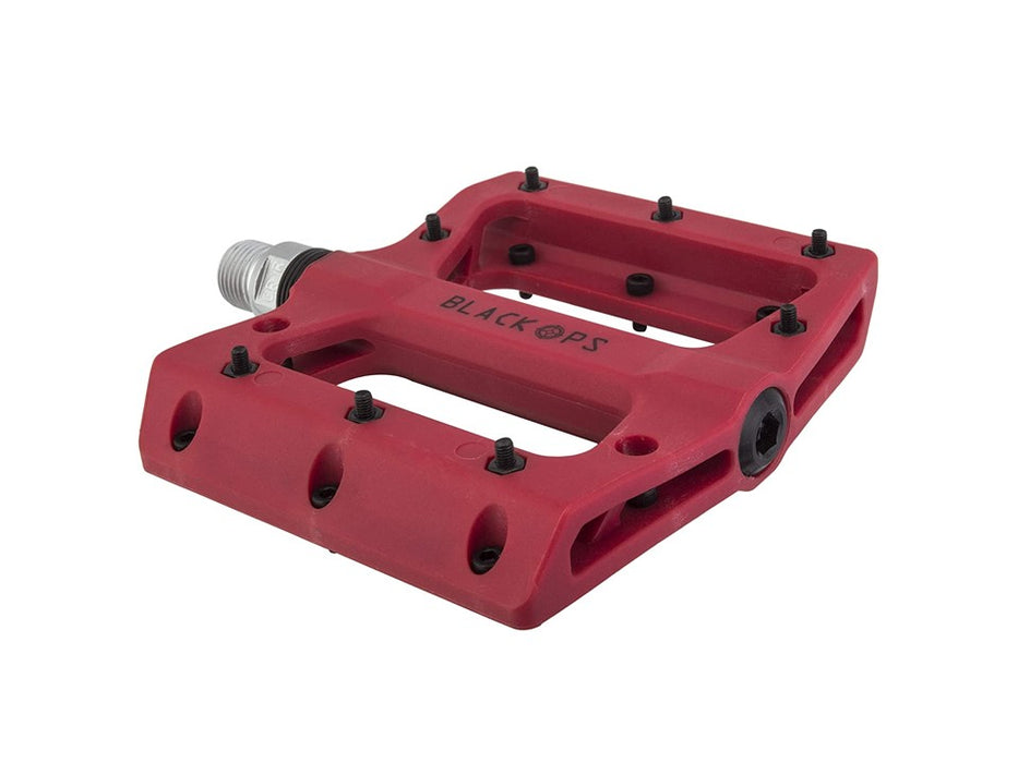 Black Ops Nylo-Pro II Flat Pedals Red