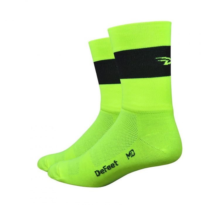 DeFeet Aireator Socks, Hi Vis Yellow/Black