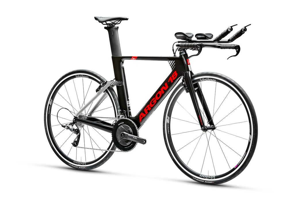 Argon 18 E-117 Tri SRAM Force 22 - Silver Rabbit Black Gloss 2022