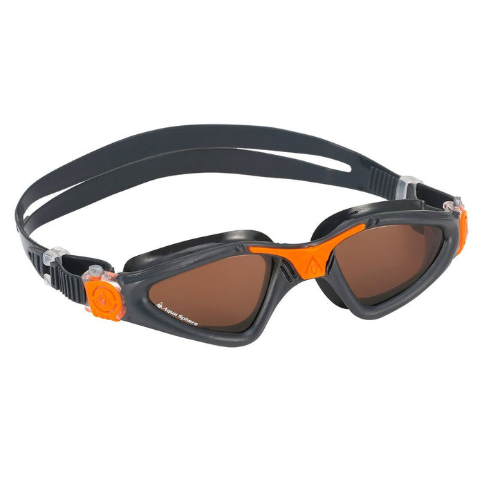 Aquasphere Kayenne Goggles Polarized Lens - Grey & Orange/ Brown Lens