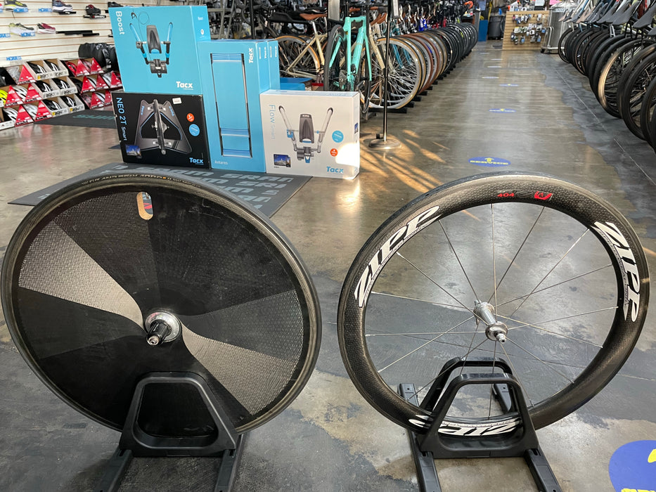 Zipp 404 Firecrest /  Zipp Super-9 Disc Carbon Tubular Wheelset - Demo