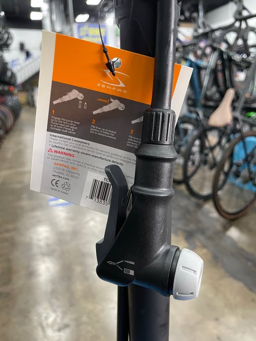 Serfas Thermo Carbon Plus Floor Pump - Playtri Edition