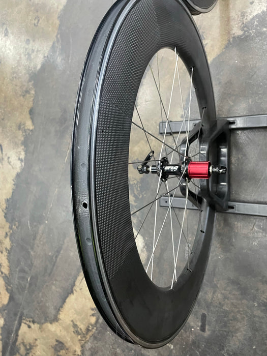 Flo Aluminum + Carbon 60mm F/ 90mm R Tubeless Rim-Brake Wheelset