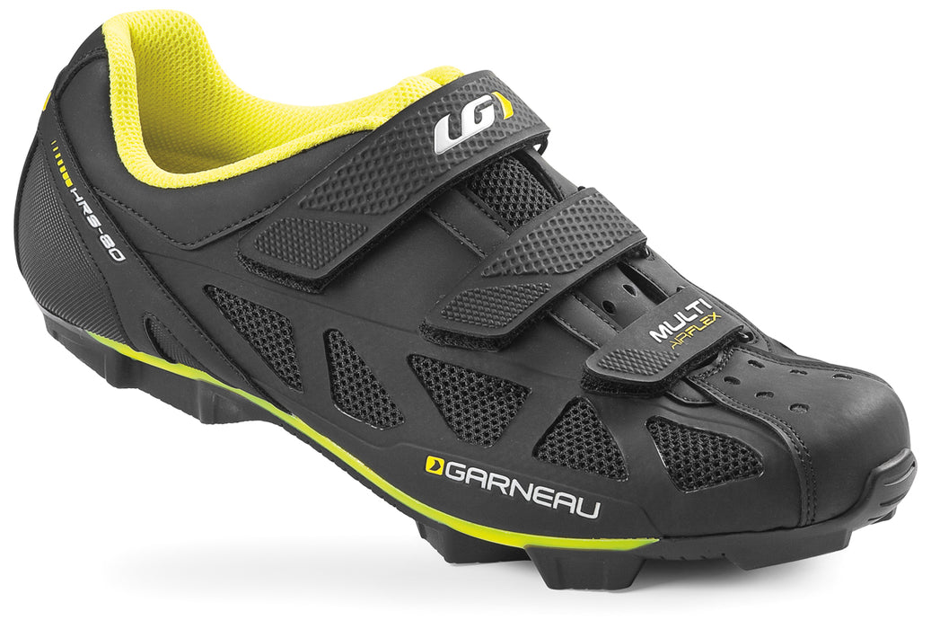 Men's Louis Garneau Multi Air Flex Cycling Shoe-Black/Bright Yellow