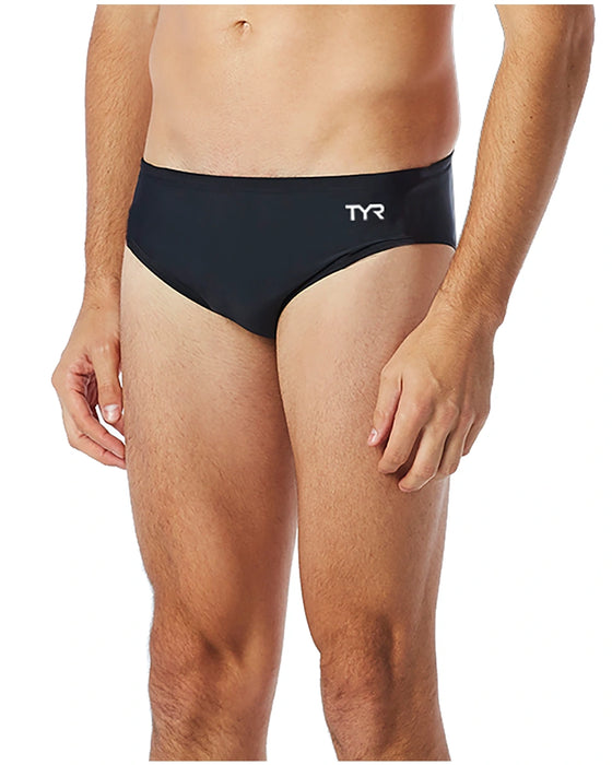 Men’s Durafast Elite Solid Brief Swimsuit-Black