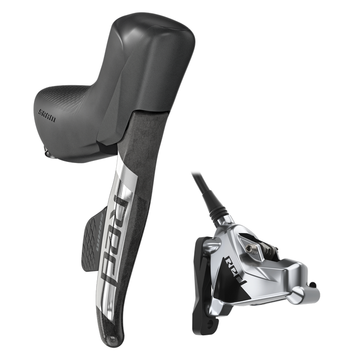 SRAM RED eTap AXS HRD Right/Rear Shift/Brake Lever and Hydraulic Disc Caliper Flat Mount Black/Silver