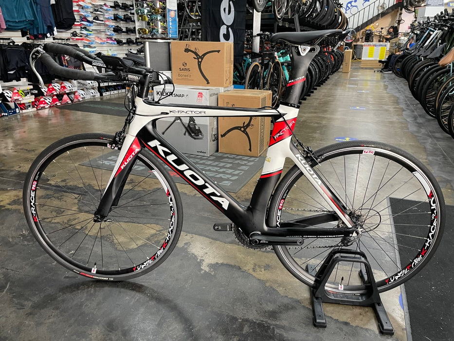 Kuota K Factor Tri Bike Shimano 105 11 Speed - White/Black/Red 2017 USED