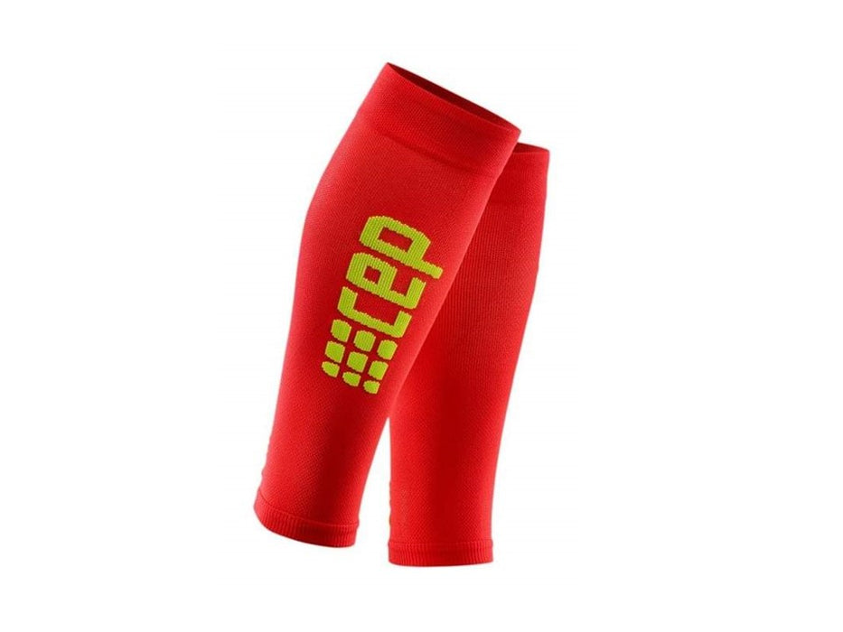 CEP Ultralight RUN+ Compression Sleeves (Red/Green)