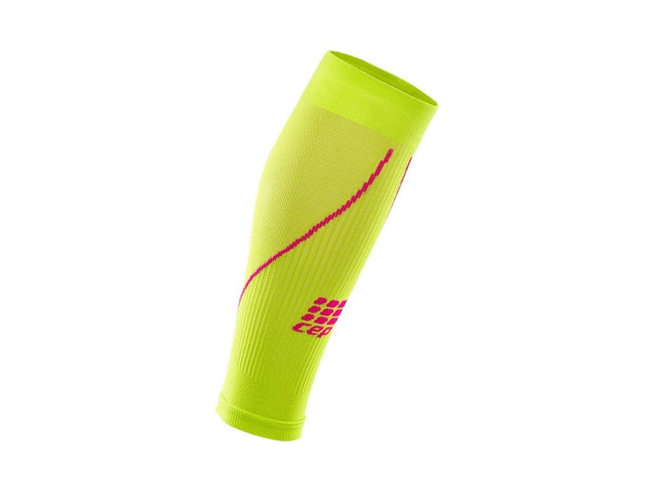 CEP RUN+ Compression Sleeves (Lime/Pink)