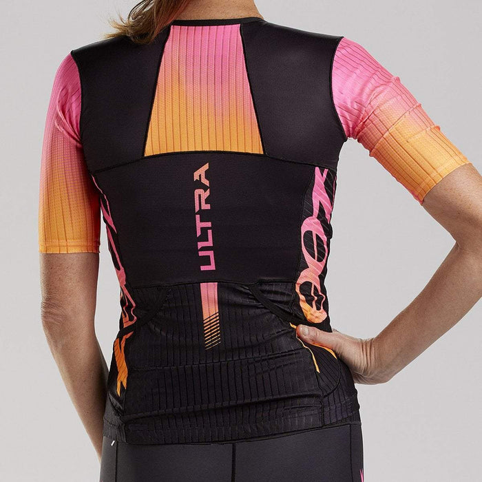 ZOOT WOMENS ULTRA TRI AERO JERSEY - PINK FADE