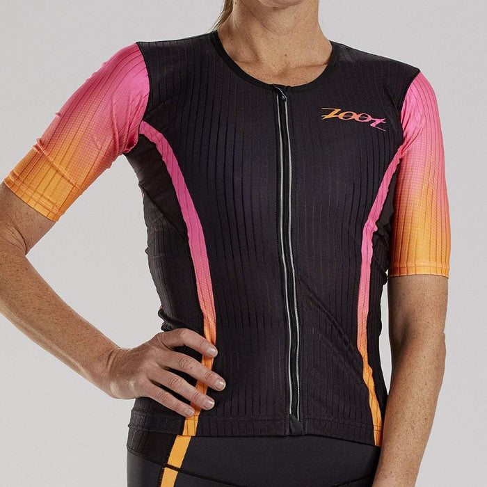 ZOOT WOMENS ULTRA TRI AERO JERSEY - PINK FADE