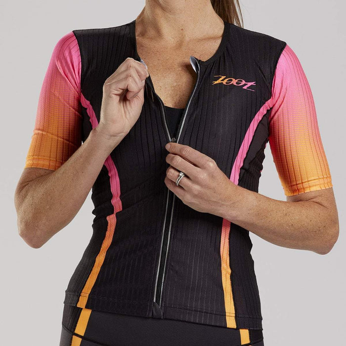 ZOOT WOMENS ULTRA TRI AERO JERSEY - PINK FADE